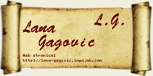 Lana Gagović vizit kartica